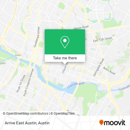 Arrive East Austin map