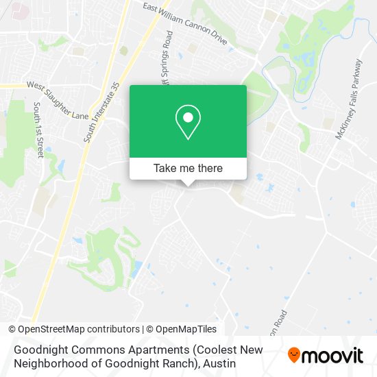 Mapa de Goodnight Commons Apartments (Coolest New Neighborhood of Goodnight Ranch)