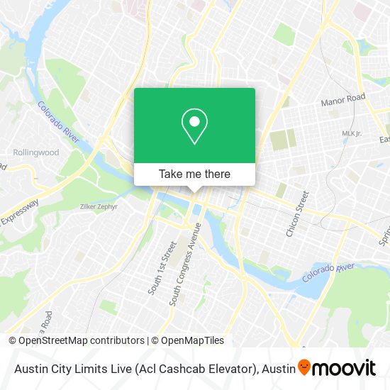 Mapa de Austin City Limits Live (Acl Cashcab Elevator)