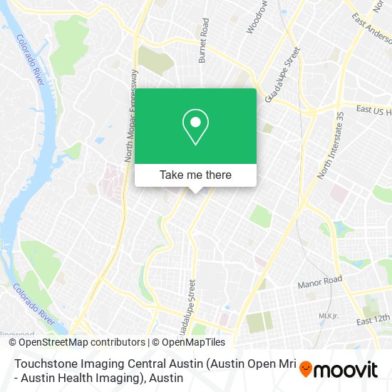 Mapa de Touchstone Imaging Central Austin (Austin Open Mri - Austin Health Imaging)