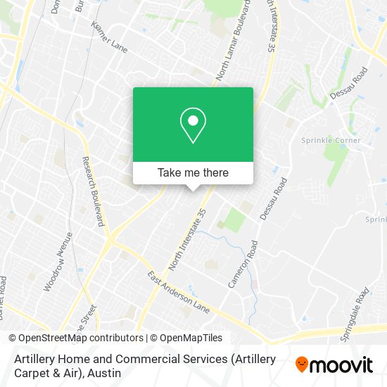 Mapa de Artillery Home and Commercial Services (Artillery Carpet & Air)