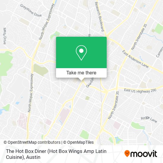 Mapa de The Hot Box Diner (Hot Box Wings Amp Latin Cuisine)