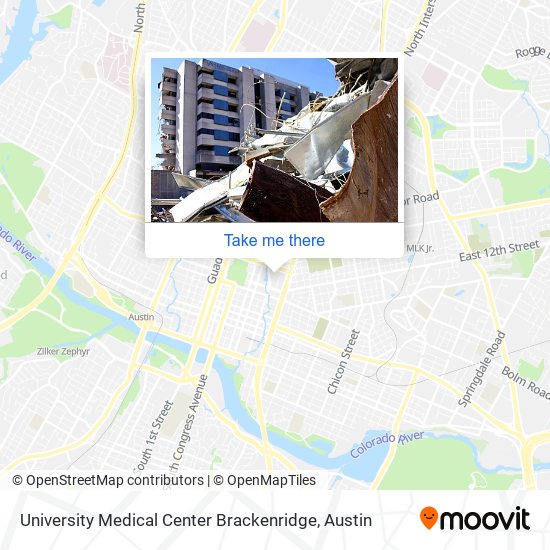 University Medical Center Brackenridge map