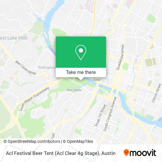 Acl Festival Beer Tent (Acl Clear 4g Stage) map