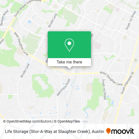 Life Storage (Stor-A-Way at Slaughter Creek) map