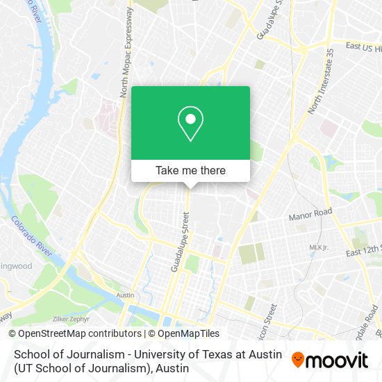 Mapa de School of Journalism - University of Texas at Austin (UT School of Journalism)