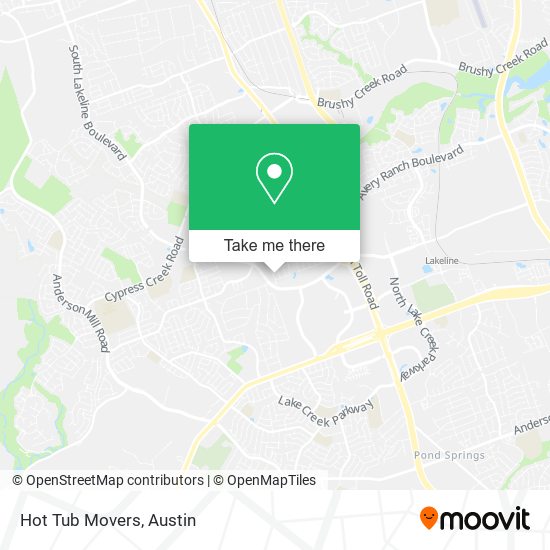 Hot Tub Movers map