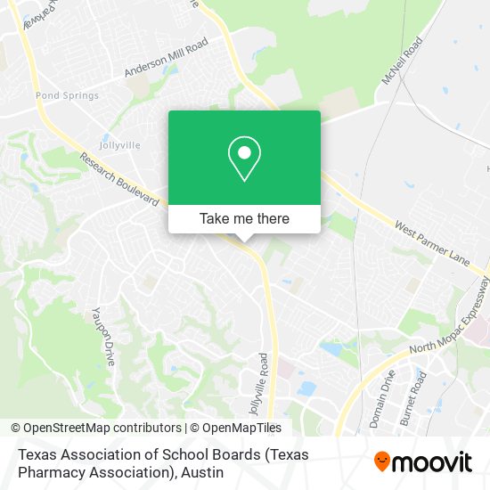 Texas Association of School Boards (Texas Pharmacy Association) map