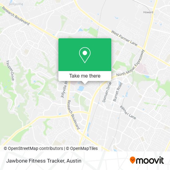 Mapa de Jawbone Fitness Tracker