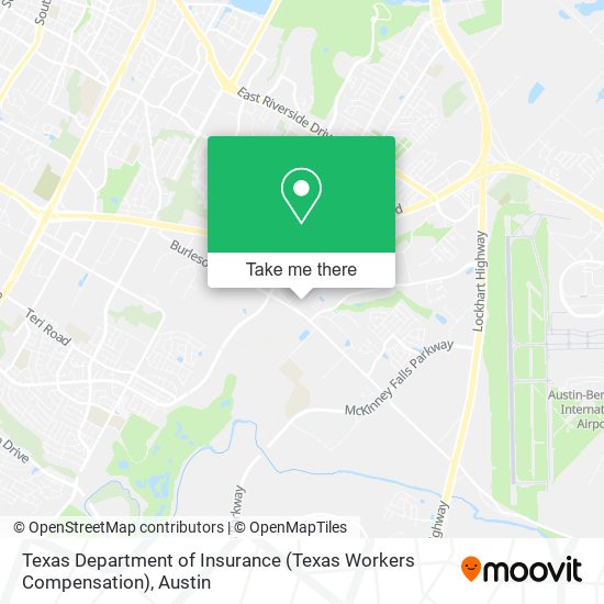 Mapa de Texas Department of Insurance (Texas Workers Compensation)