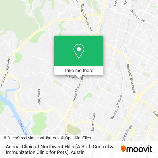 Animal Clinic of Northwest Hills (A Birth Control & Immunization Clinic for Pets) map