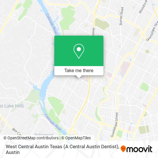 Mapa de West Central Austin Texas (A Central Austin Dentist)