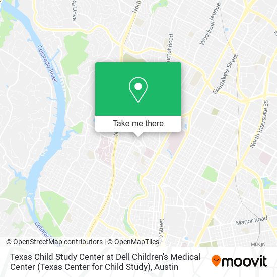 Mapa de Texas Child Study Center at Dell Children's Medical Center (Texas Center for Child Study)