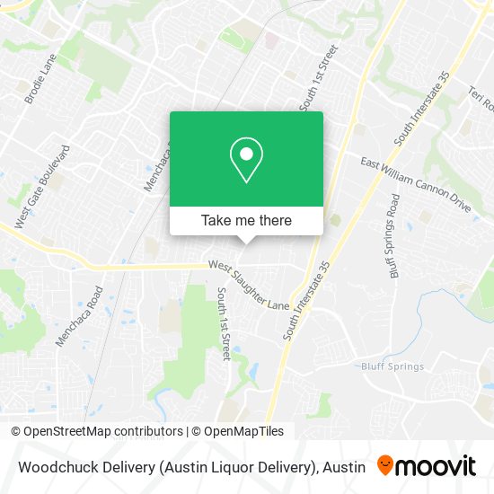 Mapa de Woodchuck Delivery (Austin Liquor Delivery)