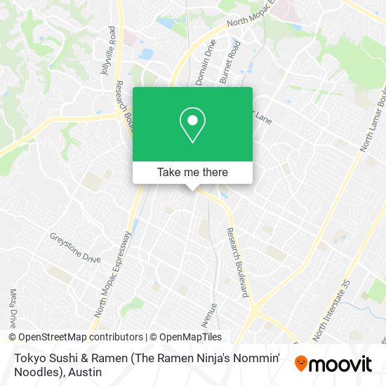 Mapa de Tokyo Sushi & Ramen (The Ramen Ninja's Nommin' Noodles)