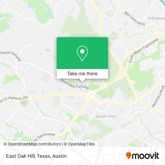 East Oak Hill, Texas map