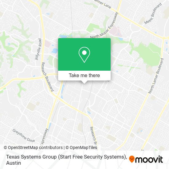 Mapa de Texas Systems Group (Start Free Security Systems)