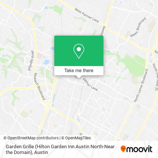 Mapa de Garden Grille (Hilton Garden Inn Austin North-Near the Domain)