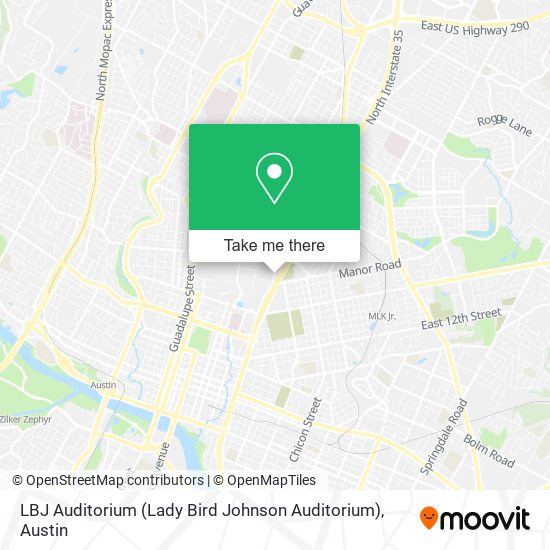 Mapa de LBJ Auditorium (Lady Bird Johnson Auditorium)