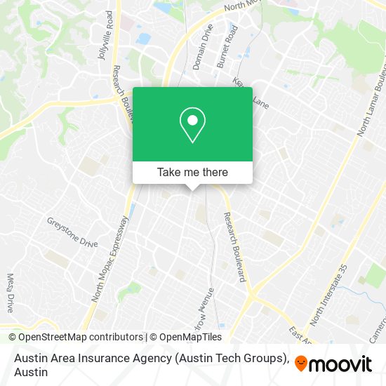 Austin Area Insurance Agency (Austin Tech Groups) map
