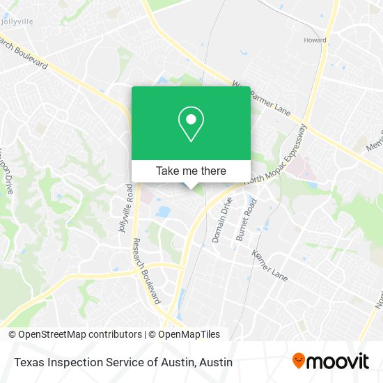 Mapa de Texas Inspection Service of Austin