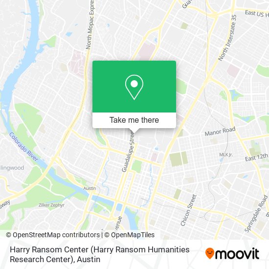 Harry Ransom Center (Harry Ransom Humanities Research Center) map