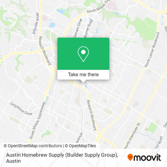 Mapa de Austin Homebrew Supply (Builder Supply Group)