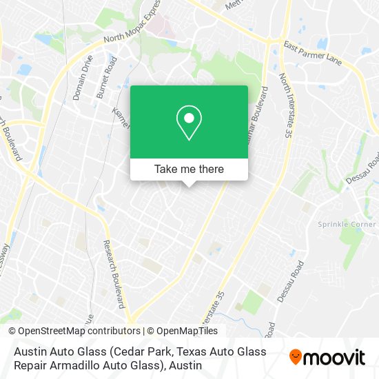 Mapa de Austin Auto Glass (Cedar Park, Texas Auto Glass Repair Armadillo Auto Glass)