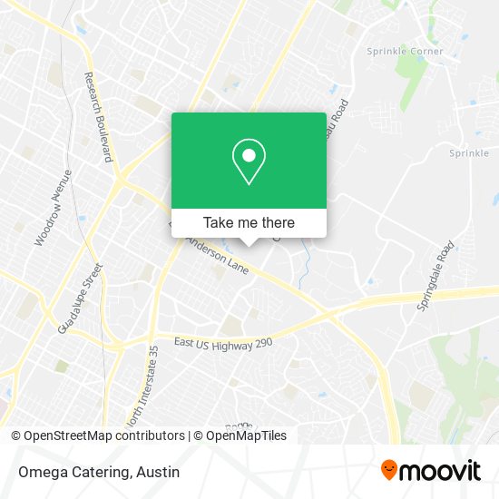 Omega Catering map