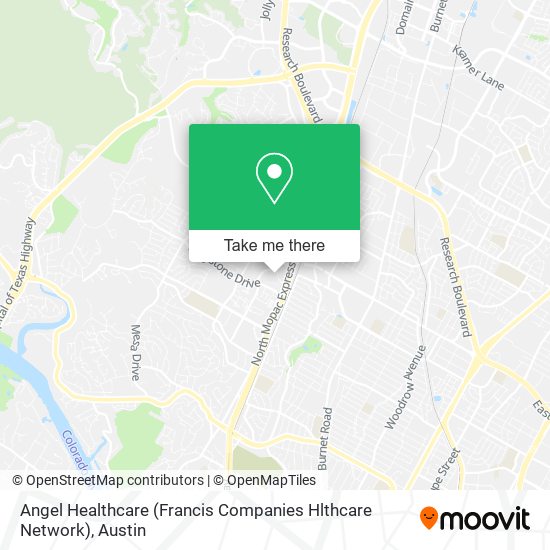 Mapa de Angel Healthcare (Francis Companies Hlthcare Network)