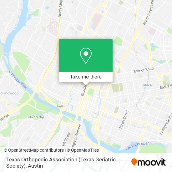 Texas Orthopedic Association (Texas Geriatric Society) map