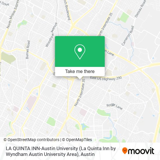 Mapa de LA QUINTA INN-Austin University (La Quinta Inn by Wyndham Austin University Area)