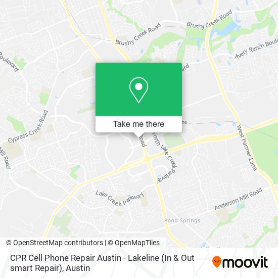 CPR Cell Phone Repair Austin - Lakeline (In & Out smart Repair) map