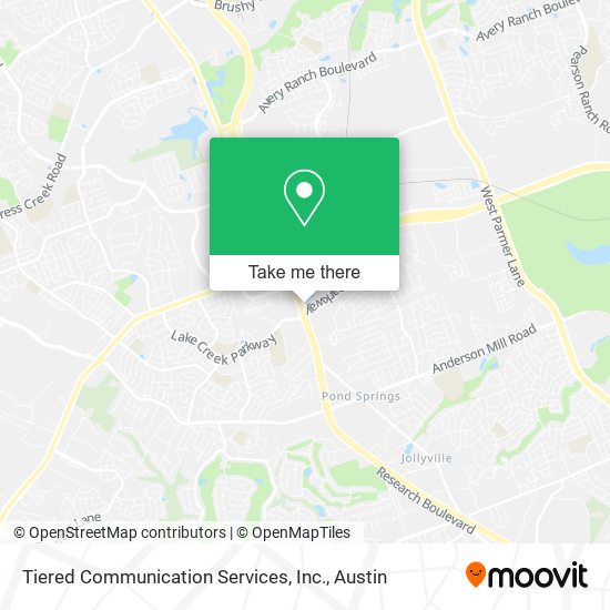 Tiered Communication Services, Inc. map