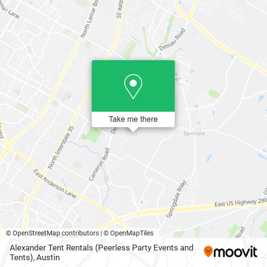 Mapa de Alexander Tent Rentals (Peerless Party Events and Tents)