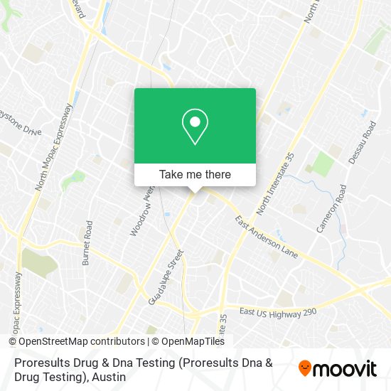 Mapa de Proresults Drug & Dna Testing