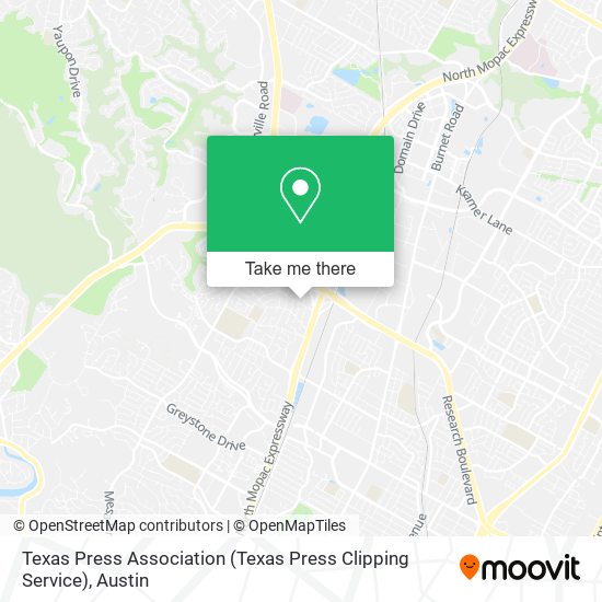 Texas Press Association (Texas Press Clipping Service) map