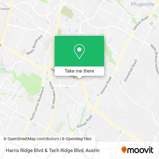 Mapa de Harris Ridge Blvd & Tech Ridge Blvd