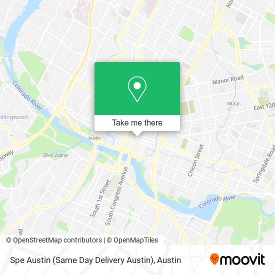 Mapa de Spe Austin (Same Day Delivery Austin)