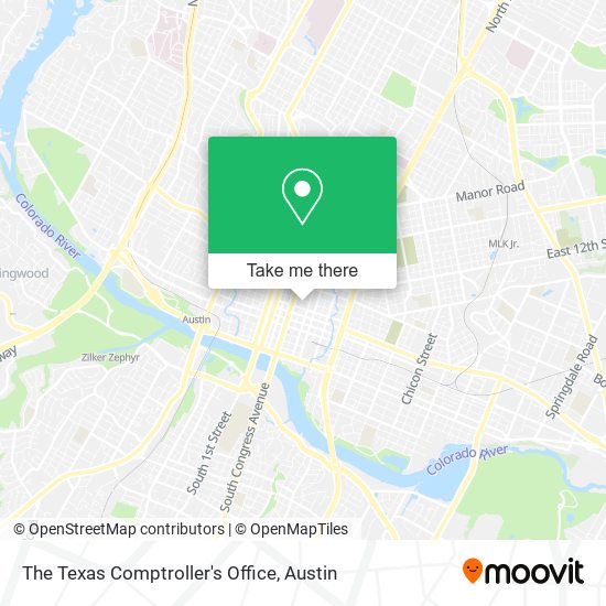 The Texas Comptroller's Office map