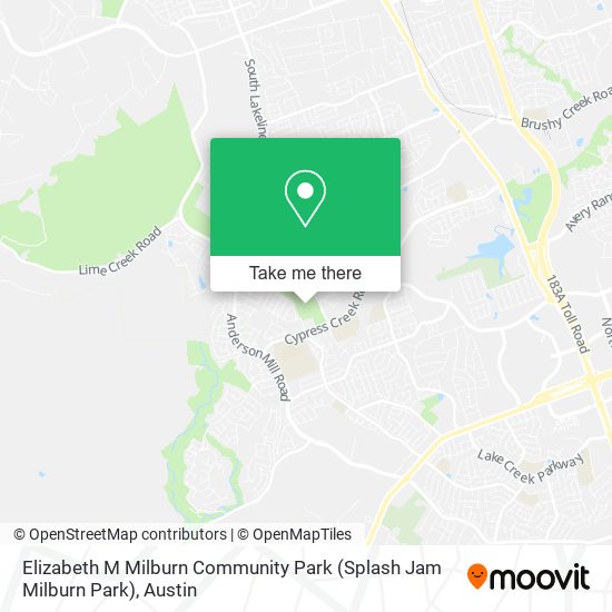 Elizabeth M Milburn Community Park (Splash Jam Milburn Park) map