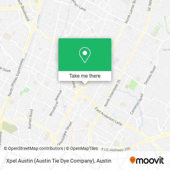 Mapa de Xpel Austin (Austin Tie Dye Company)