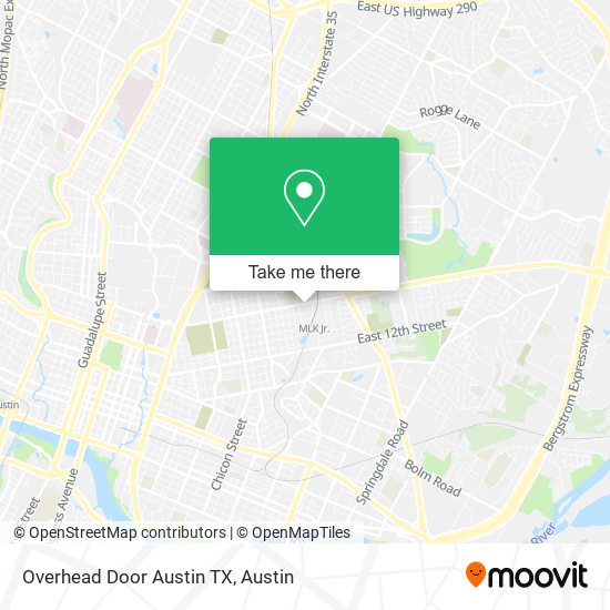 Overhead Door Austin TX map
