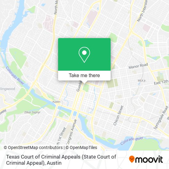 Mapa de Texas Court of Criminal Appeals (State Court of Criminal Appeal)