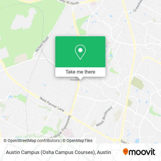 Mapa de Austin Campus (Osha Campus Courses)