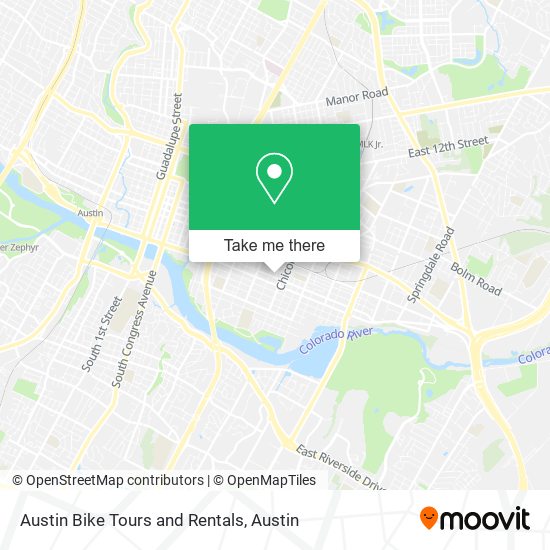 Mapa de Austin Bike Tours and Rentals