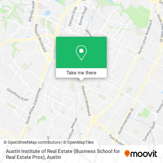 Mapa de Austin Institute of Real Estate (Business School for Real Estate Pros)