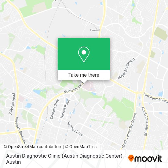 Mapa de Austin Diagnostic Clinic (Austin Diagnostic Center)