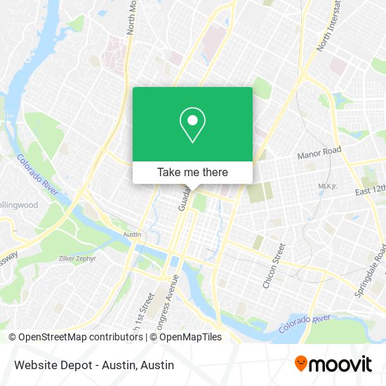 Mapa de Website Depot - Austin