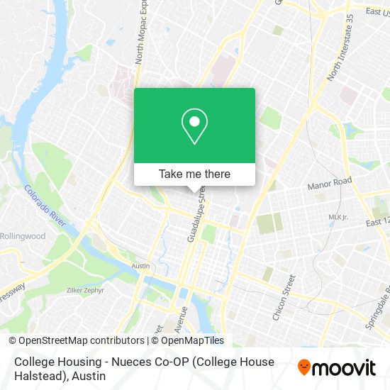 Mapa de College Housing - Nueces Co-OP (College House Halstead)